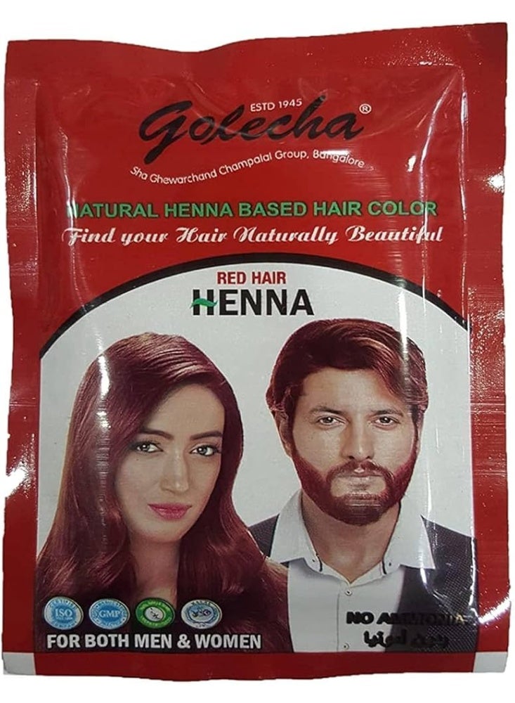 Golecha Natural Henna Based Hair Color - Red I ONE SACHET - Image 1